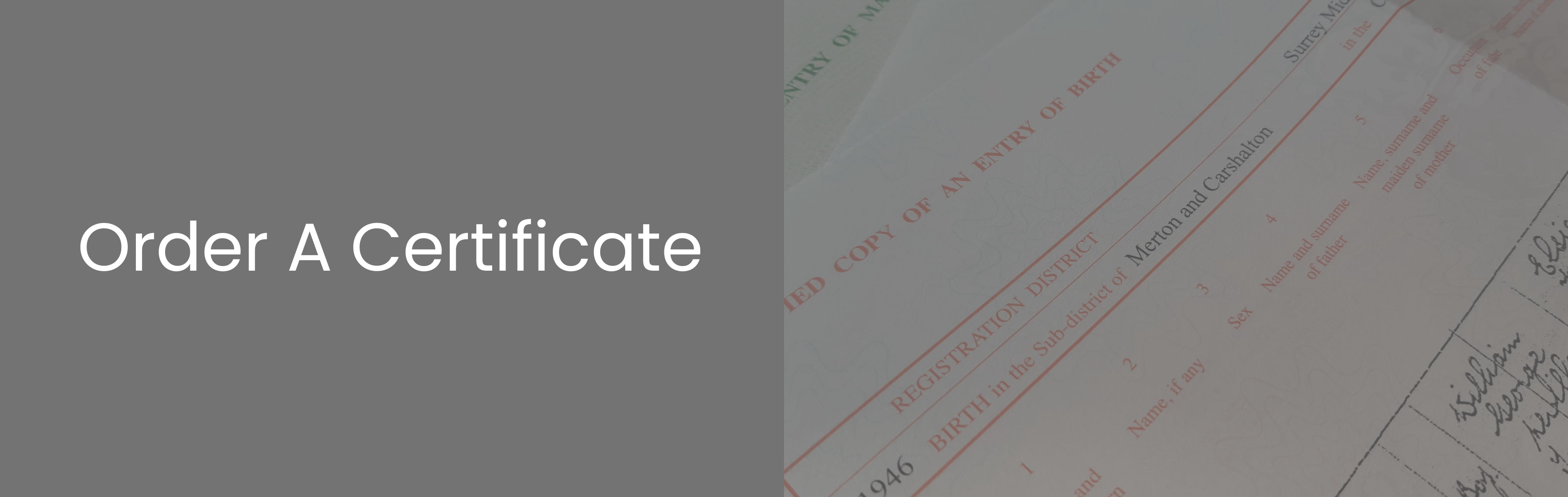 Order a birth certificate uk