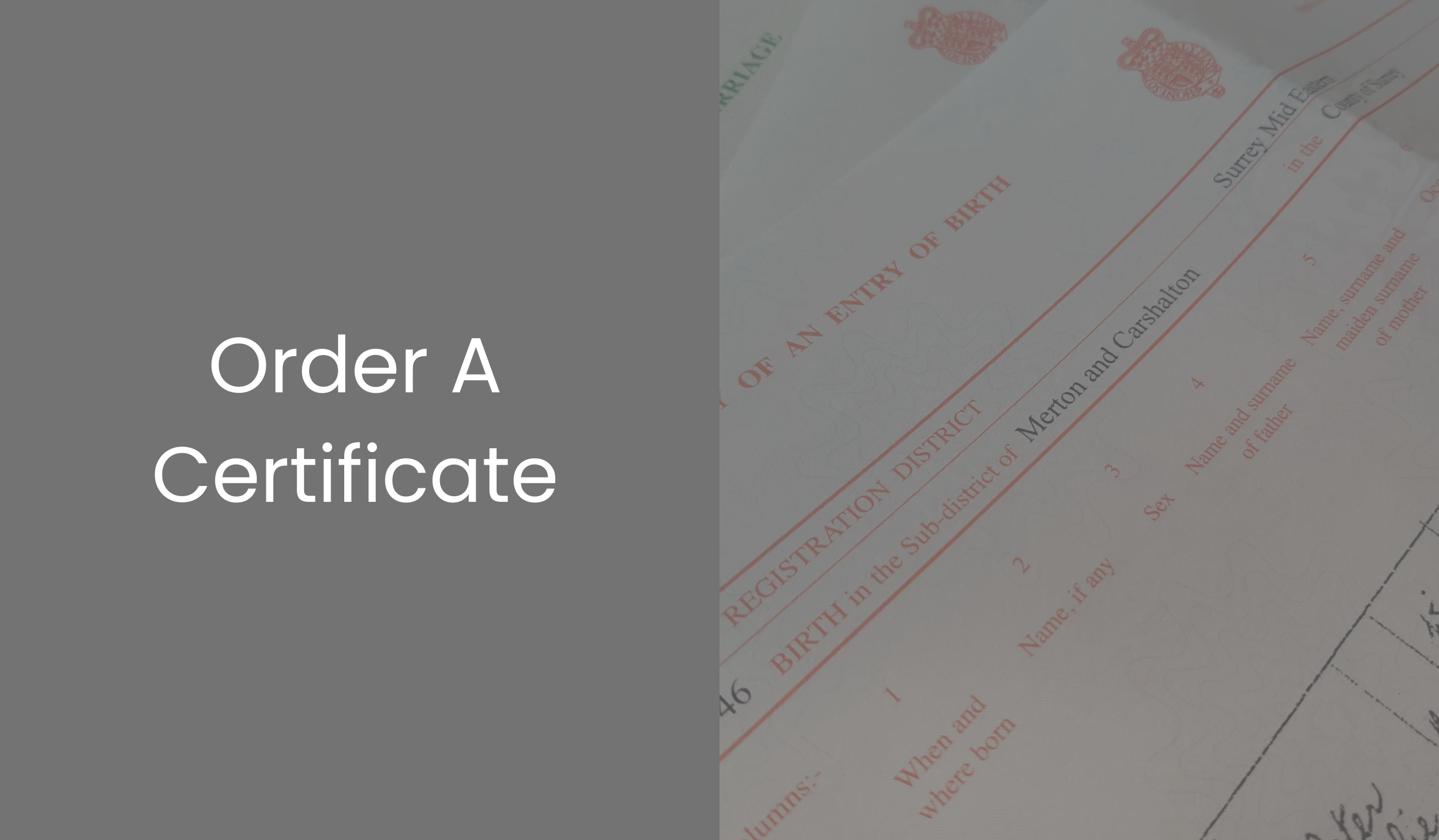 Order a birth certificate uk
